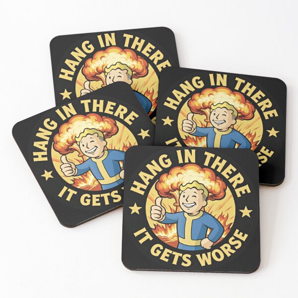Item preview, Hang In There It Gets Worse Funny Saying Explosion   designed and sold by SkeletonsDanger.