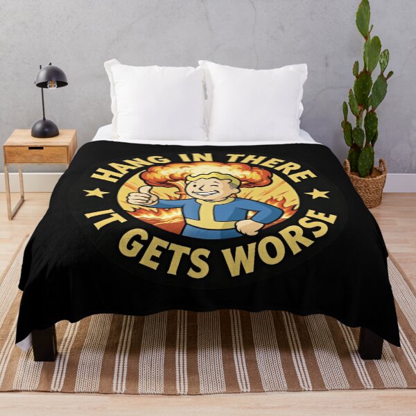 Item preview, Hang In There It Gets Worse Funny Saying Explosion   designed and sold by SkeletonsDanger.