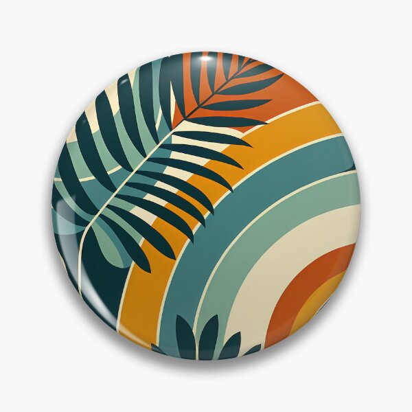 Item preview, Abstract Botanical Arches in Teal and Burnt Orange designed and sold by InkSmithery.