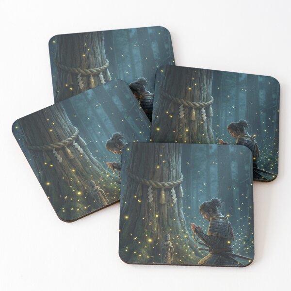 Item preview, Samurai Prayer in the Sacred Firefly Grove designed and sold by Mori-no-Akari.