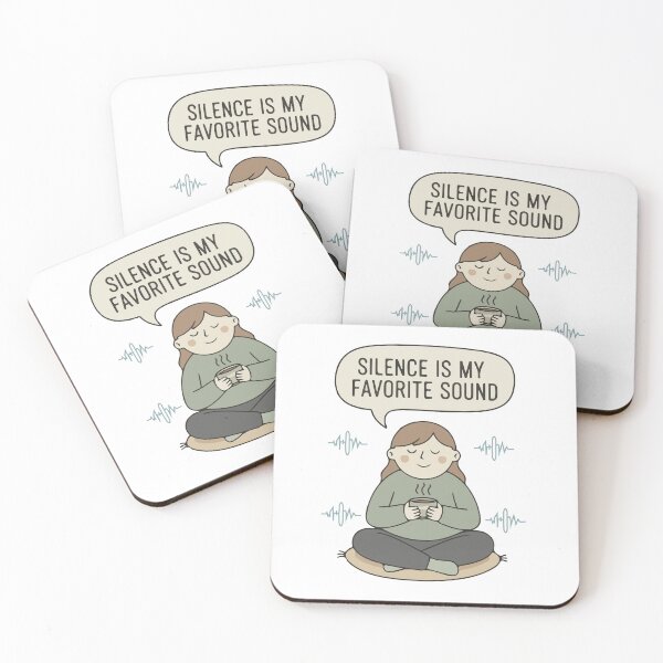Item preview, Silence Is My Favorite Sound T Shirt  Calm Introvert Peace Quote designed and sold by Design-Pro-21.