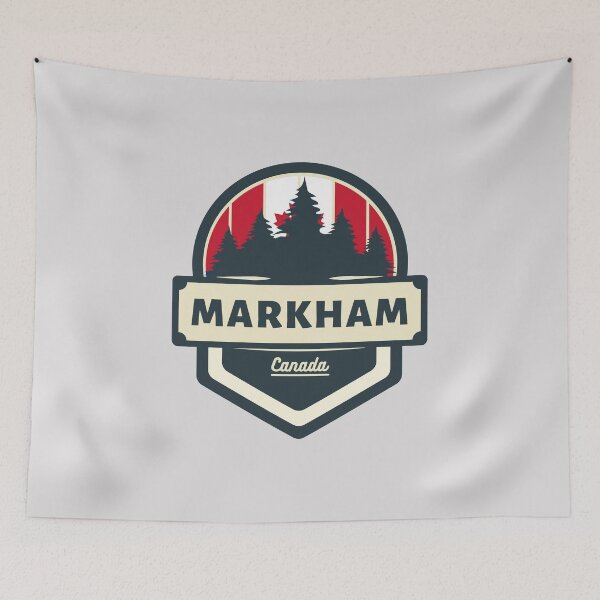 Item preview, Markham Canada | Retro Vintage Travel Badge designed and sold by World Designs.