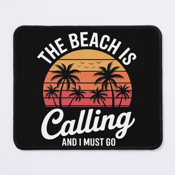 Item preview, The Beach is Calling and I Must Go Beach Summer Palm Tree  designed and sold by joyouartArt.