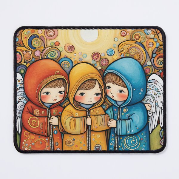 Item preview, Angel toddlers with wings wearing a hoodie having fun playing designed and sold by Colin Bentham.