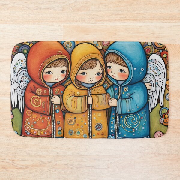 Item preview, Angel toddlers with wings wearing a hoodie having fun playing designed and sold by Colin Bentham.