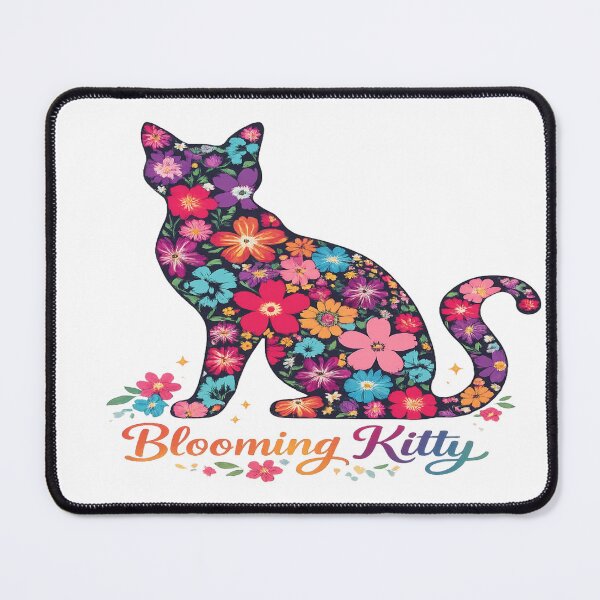 Item preview, Blooming Kitty Floral Cat T-Shirt – Colorful Flower Cat Lover Graphic Tee designed and sold by Mona3690.