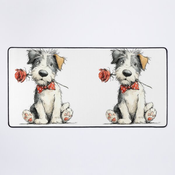 Item preview, Cute Puppy with Rose – Gentle Love Illustration designed and sold by Erika Kaisersot.