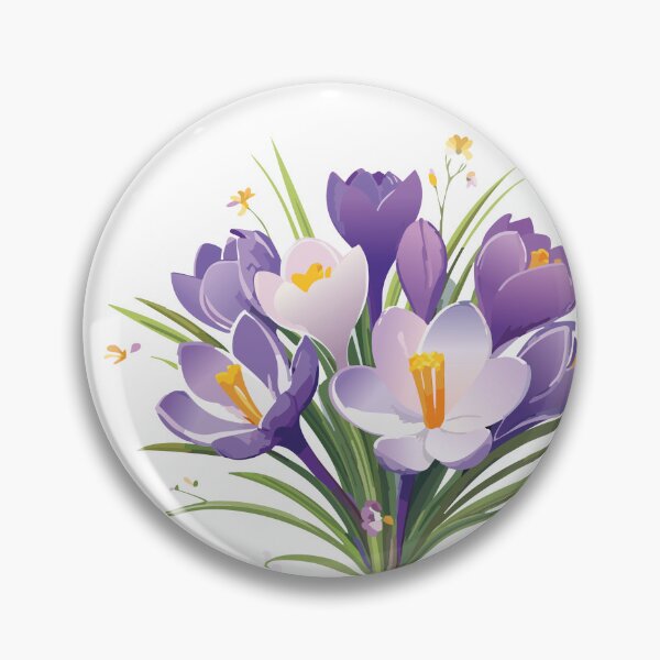 Item preview, A Bucket of Spring Sunshine: Purple Crocuses designed and sold by vonalvarazs.
