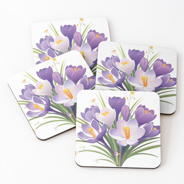 Item preview, A Bucket of Spring Sunshine: Purple Crocuses designed and sold by vonalvarazs.