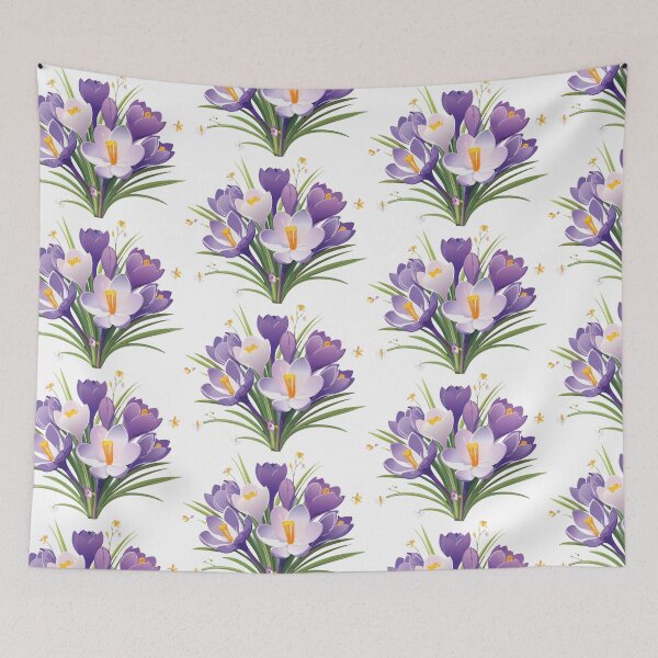 Item preview, A Bucket of Spring Sunshine: Purple Crocuses designed and sold by vonalvarazs.