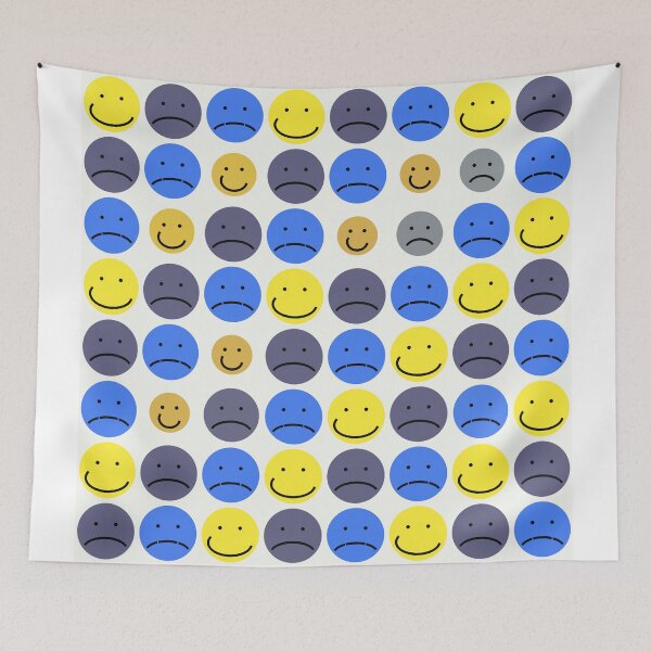 Item preview, Pattern Of Colorful Emotional Emojis  designed and sold by Codingart9.