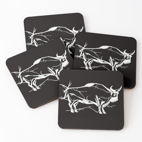 Item preview, Neolithic bull cave art from Lascaux loire valley france designed and sold by bluefrog.