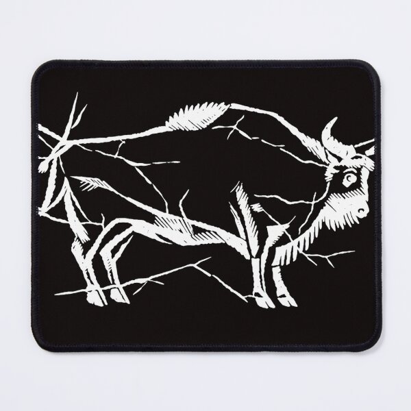Item preview, Neolithic bull cave art from Lascaux loire valley france designed and sold by bluefrog.