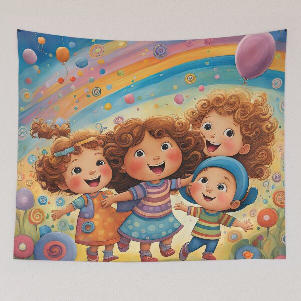 Item preview, Angel toddlers with wings wearing a hoodie having fun playing designed and sold by Colin Bentham.
