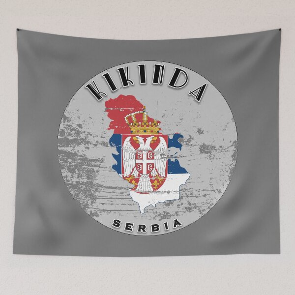 Item preview, Kikinda Serbia Flag Worn  designed and sold by World Designs.