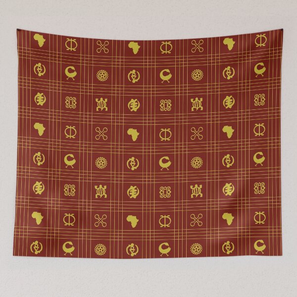 Item preview, Golden Adinkra Symbols pattern designed and sold by MammothArt.