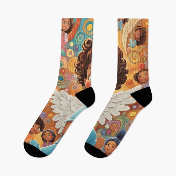 Item preview, Angel toddlers with wings wearing a hoodie having fun playing designed and sold by Colin Bentham.