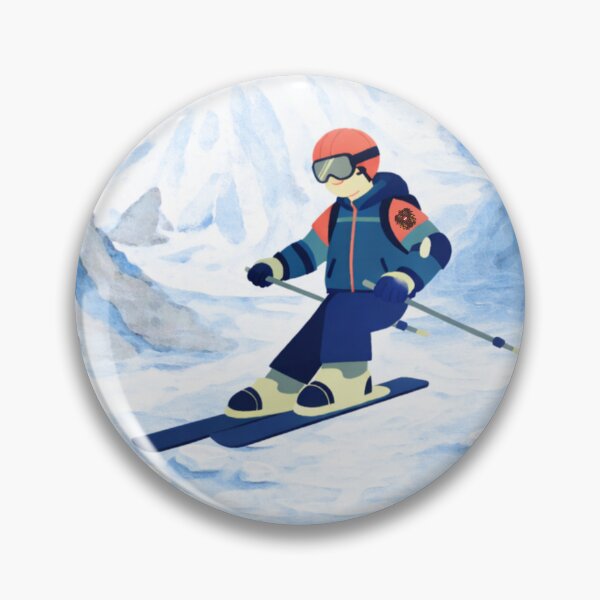 Item preview, Austria Alpine Skier – Watercolor Alps Illustration designed and sold by mycreastyle.