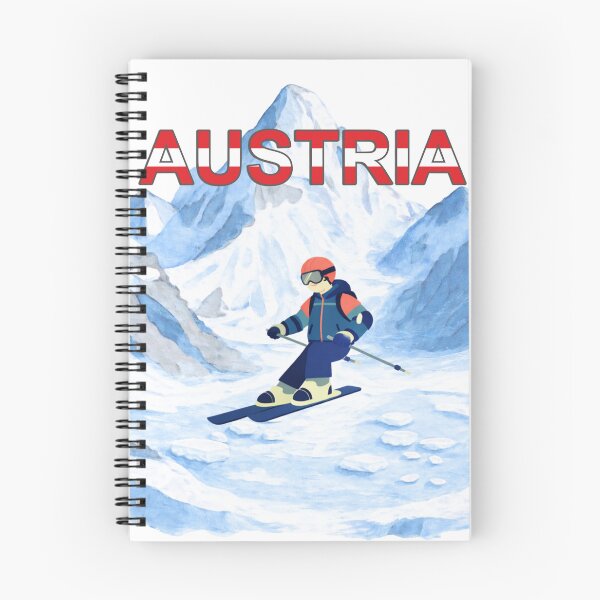 Item preview, Austria Alpine Skier – Watercolor Alps Illustration designed and sold by mycreastyle.