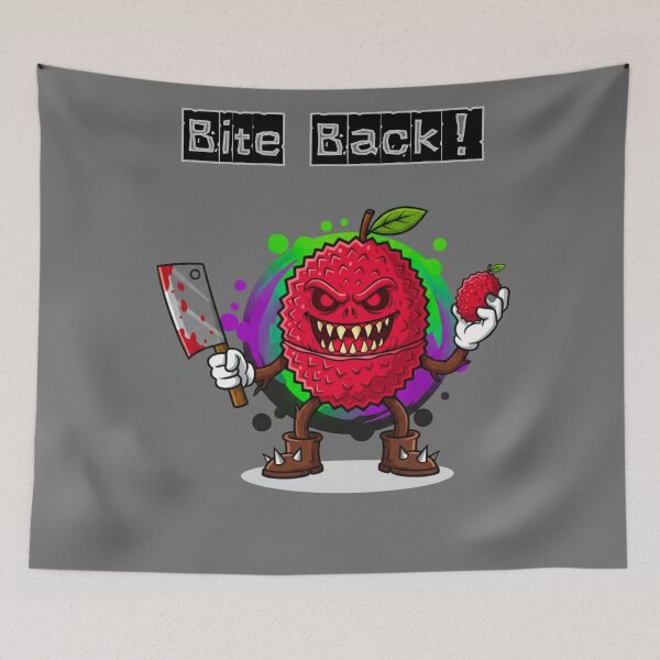 Item preview, Lethal Lychee- Edgy Evil Food Streetwear designed and sold by MBBialyPiksel.