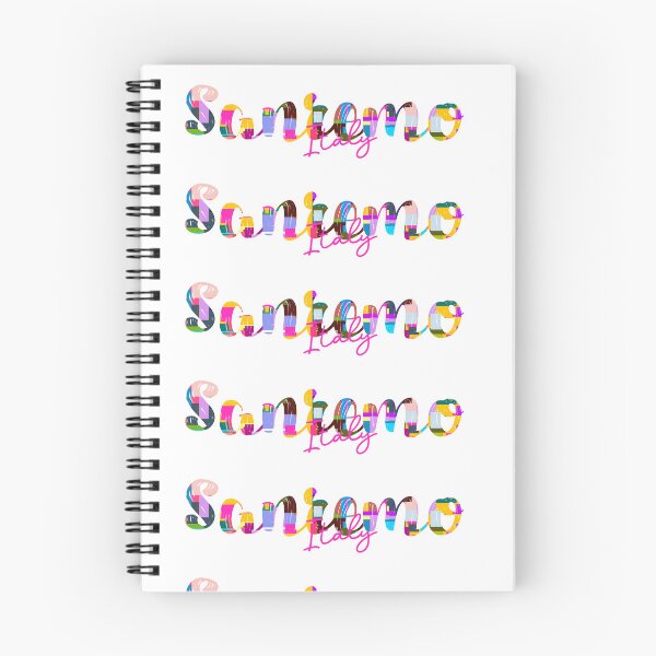 Item preview, Sanremo, Italy, Vibrant Abstract City Typography Art designed and sold by Wanderful-roads.
