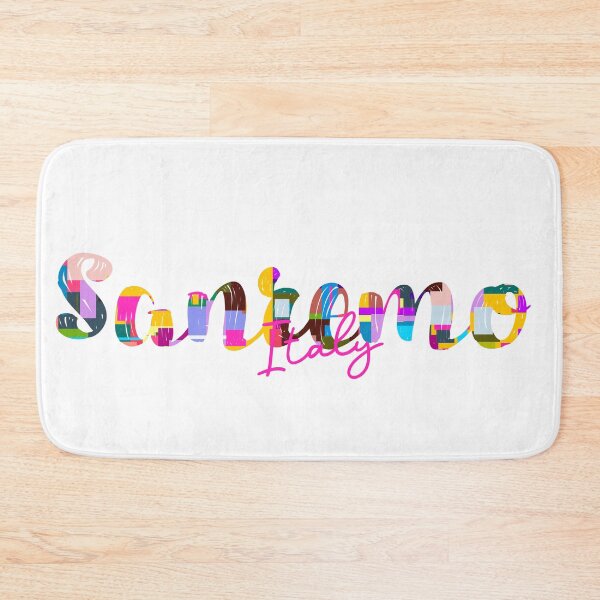 Item preview, Sanremo, Italy, Vibrant Abstract City Typography Art designed and sold by Wanderful-roads.