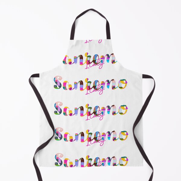 Item preview, Sanremo, Italy, Vibrant Abstract City Typography Art designed and sold by Wanderful-roads.