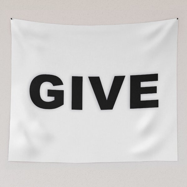 Item preview, GIVE — Black Minimal Bold Type Statement designed and sold by WORDPAUSE.