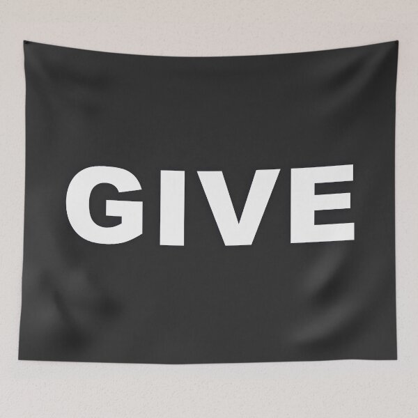 Item preview, GIVE — White Minimal Bold Type Statement designed and sold by WORDPAUSE.