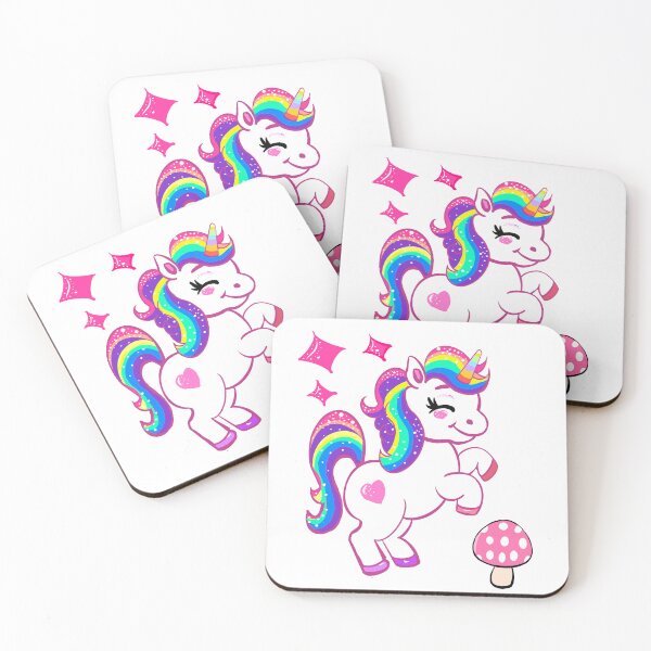 Item preview, Unicorn with Rainbow Mane - Whimsical Fantasy Art designed and sold by Artonmytee.