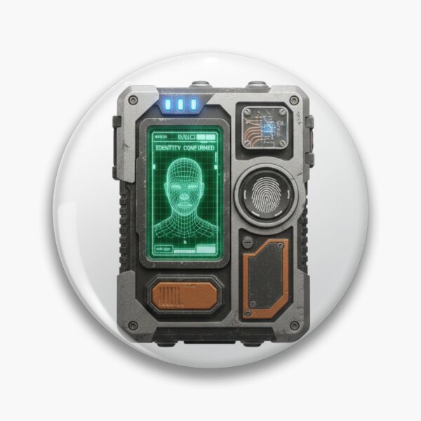 Item preview, Futuristic Biometric ID Scanner Tech Art designed and sold by octozap.