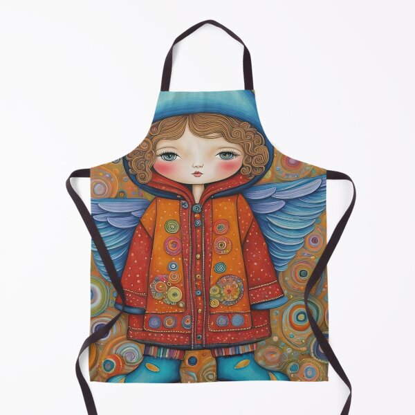 Item preview, Angel with wings wearing a hoodie trying on a new pair of wellington boots designed and sold by Colin Bentham.