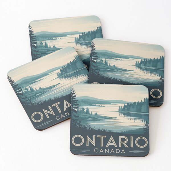 Item preview, Ontario Vintage Travel Poster – Canada Wall Art designed and sold by Timeless Design.