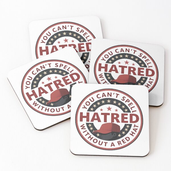 Item preview, You Can't Spell Hatred Without A Red Hat Badge Style Statement Design designed and sold by LunaMagicStudio.
