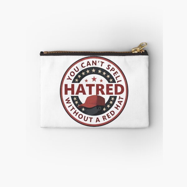 Item preview, You Can't Spell Hatred Without A Red Hat Badge Style Statement Design designed and sold by LunaMagicStudio.