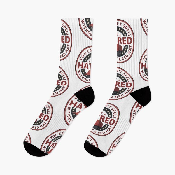 Item preview, You Can't Spell Hatred Without A Red Hat Badge Style Statement Design designed and sold by LunaMagicStudio.