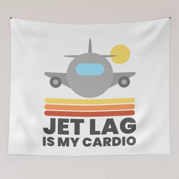 Item preview, Jet Lag Is My Cardio - Funny Travel Humor designed and sold by Shape Snip Studio.