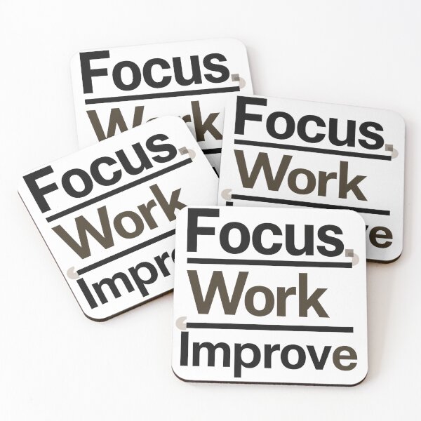 Item preview, Focus Work Improve – Minimalist Motivation Gym & Productivity T-Shirt designed and sold by rsuniquestyle.