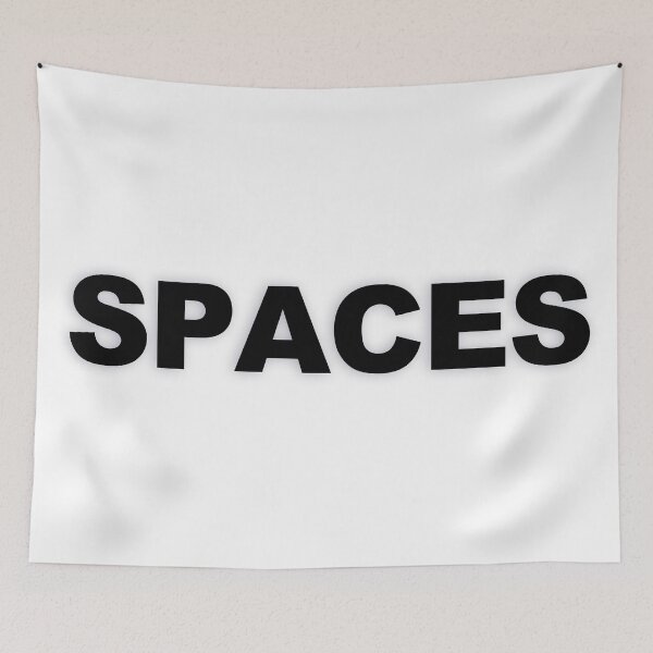 Item preview, SPACES — Black Minimal Bold Type Statement designed and sold by WORDPAUSE.