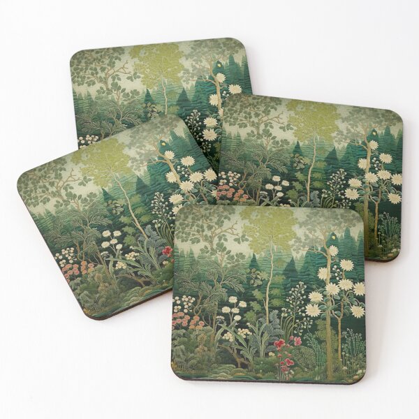 Item preview, Green Silk Floral Nature Tree Carpet designed and sold by GrinGalore.