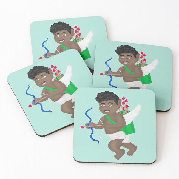 Item preview, Black cupid with blue bow and arrow  designed and sold by Daniel Vasco.