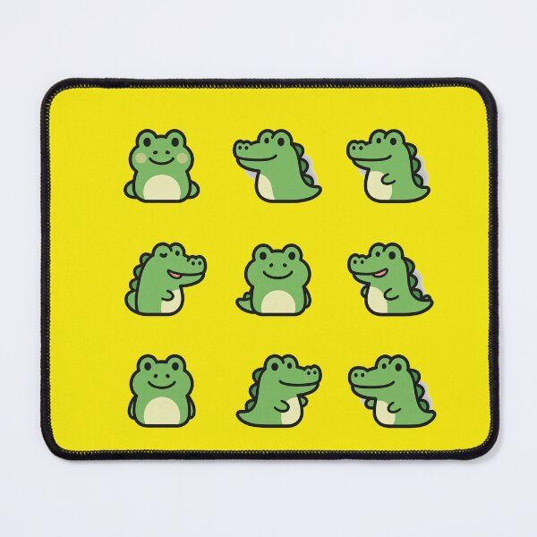 Item preview, Cute Green Frog and Crocodile Cartoon Set – Playful Amphibian & Reptile Characters for Kids, Stickers, and Decor designed and sold by zohocreations.