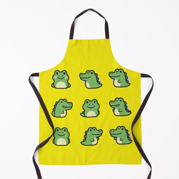 Item preview, Cute Green Frog and Crocodile Cartoon Set – Playful Amphibian & Reptile Characters for Kids, Stickers, and Decor designed and sold by zohocreations.
