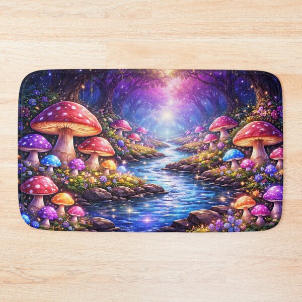 Item preview, Enchanted Mushroom Forest – Magical Fantasy Woodland Illustratio designed and sold by Velaty.