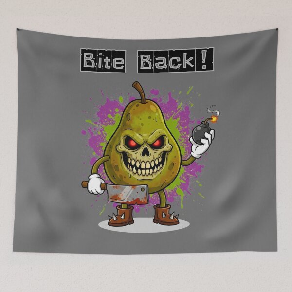 Item preview, The Reaper Pear- Edgy Evil Food Streetwear designed and sold by MBBialyPiksel.