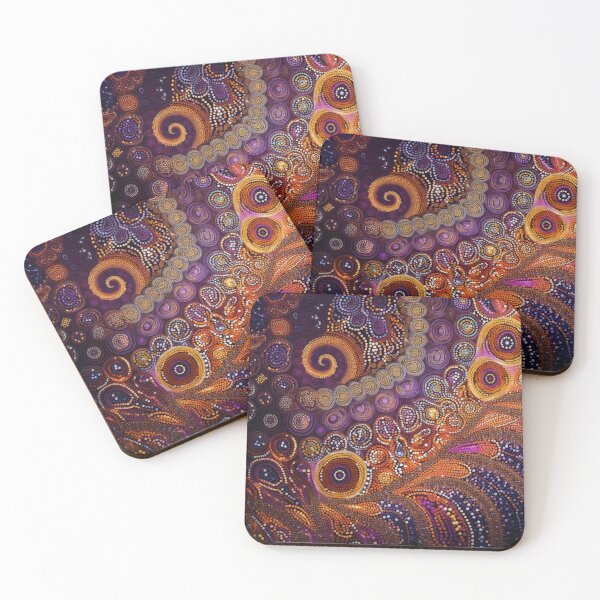 Item preview, Aboriginal Inspired Art - Abstract Lava Circles designed and sold by GrinGalore.