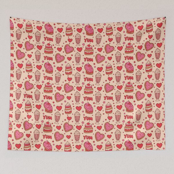 Item preview, Dessert Love Grid – Cute Sweet Treats Aesthetic Food Illustration designed and sold by SimoCompany.
