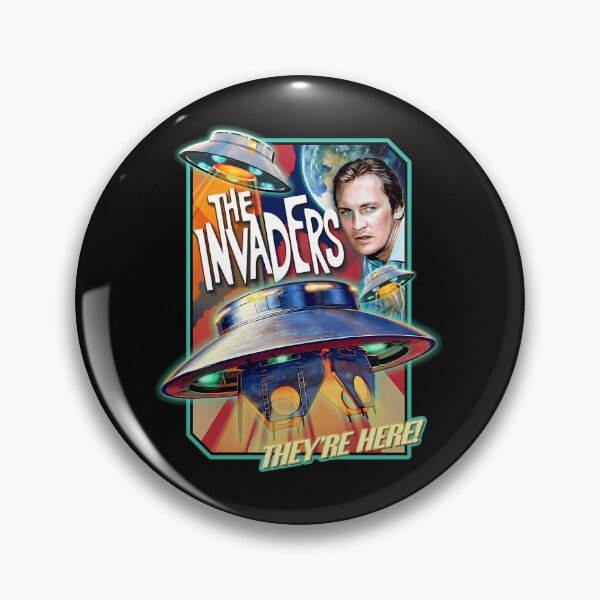 Item preview, The Invaders  (1967 Logo) They' Re Here  David Vincent Flying Saucer Ufo Art designed and sold by Zoditory.