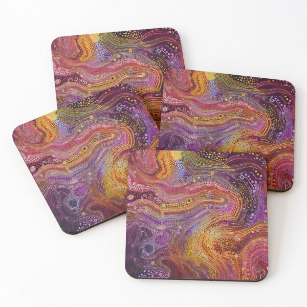 Item preview, Aboriginal Inspired Art - Wavy Lava Stream designed and sold by GrinGalore.