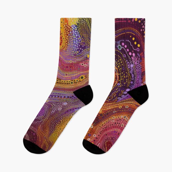 Item preview, Aboriginal Inspired Art - Wavy Lava Stream designed and sold by GrinGalore.